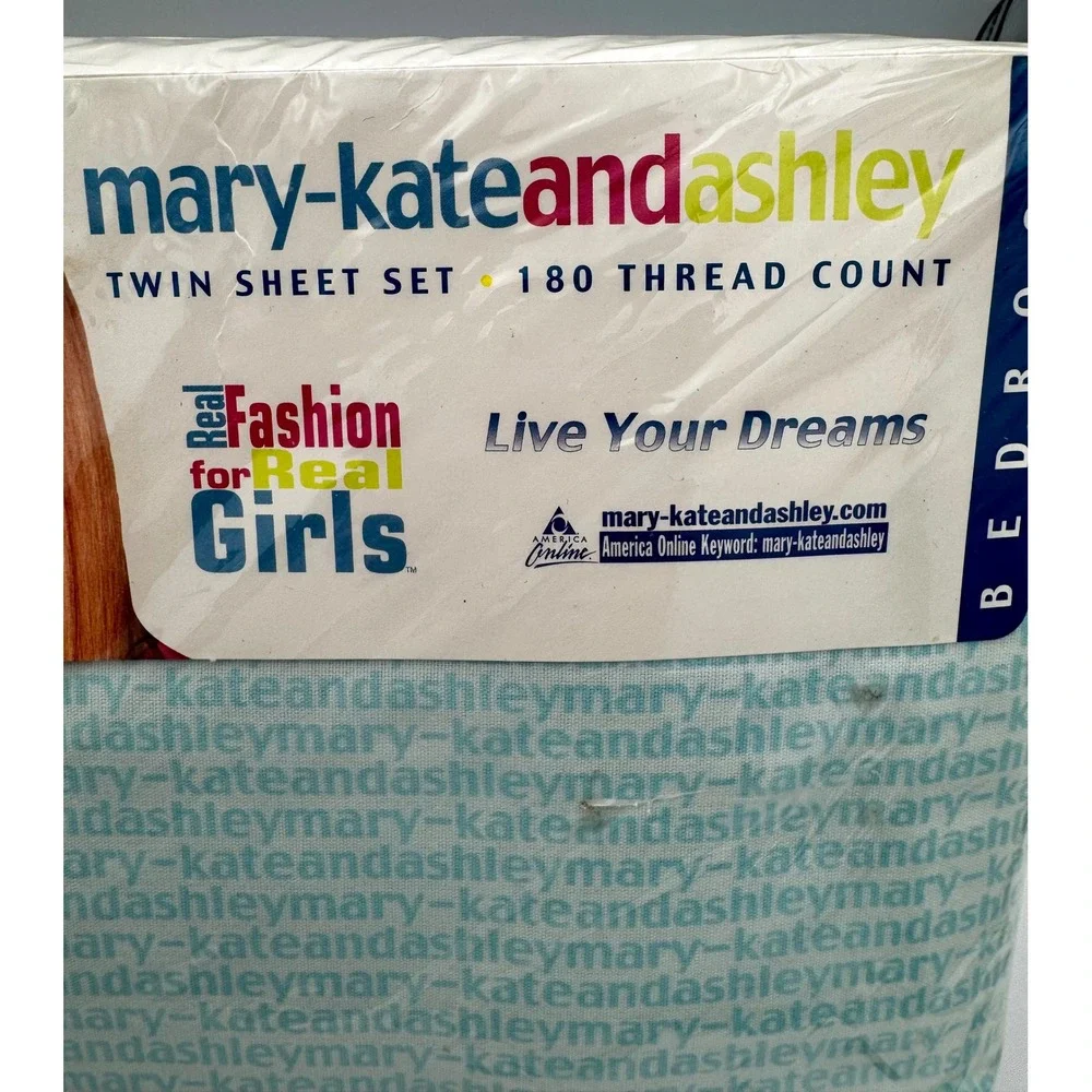 VTG 2002 Mary-Kate and Ashley Twin Sheet Set New Sealed Fashion for Real Girls